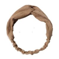 Băng đô turban cài tóc nữ màu vải thun TB03 - Nâu nhạt
