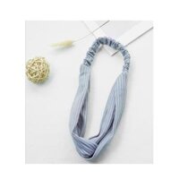 Băng đô turban cài tóc nữ màu vải thun TB03 - Ghi nhạt