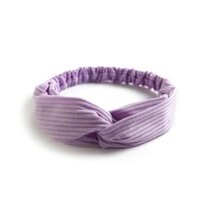 Băng đô turban cài tóc nữ màu vải thun TB03 - Tím