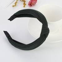 Băng đô vải cài tóc, băng đô cài tóc vải, băng đô vải thắt nút - Xanh lá cây đậm