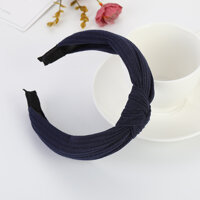 Băng đô vải cài tóc, băng đô cài tóc vải, băng đô vải thắt nút - Xanh than đậm