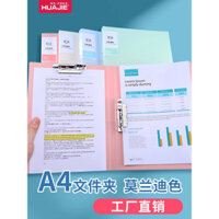 Bảng đựng hồ sơ Huajie A4, màu Morandi mạnh mẽ, kẹp đơn và đôi, báo cáo bài giảng, hợp đồng, tài liệu cuộc họp, lưu trữ bài thi, phân loại, tổ chức, kẹp nhựa, bảng giấy sinh viên, kẹp văn phòng