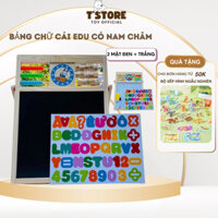 Bảng Edu nam châm 2 mặt cho bé học chữ cái Tiếng Việt có bộ số và chữ cái gắn nam châm
