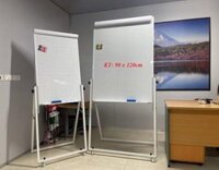 Bảng Flipchart chân gấp có bánh xe KT: 90x120cm (A0)