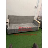 Băng ghế dài sofa mây nhựa sân vườn,sofa băng dài mây nhựa ngoài trời.