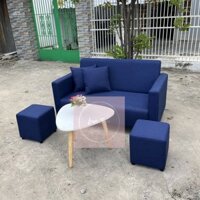 Băng ghế sofa mã BG1M4MX màu xanh dương dài 1m4 chất vải bố giao nhanh tại HCM