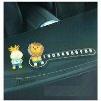 Bảng ghi số điện thoại  đỗ xe ô tô có dạ quang kèm decor những chú chó xinh xắn