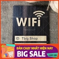 Bảng ghi thông tin wifi mật khẩu gỗ khắc laser cao cấp cho quán cafe, trà sữa, khách sạn