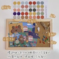 Bảng ghim gỗ bần (kèm sticker, postcard, dây treo, ghim)