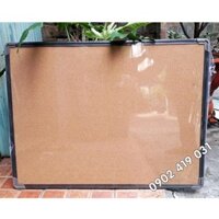 Bảng ghim gỗ bần, khung nhôm màu cafe [ DQ BOARD N10 - 60 x 80cm ] Tặng Kèm Đinh Ghim