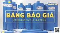 Bảng giá mũi khoan rút lõi bê tông các loại từ phi 16 đến 350 mm