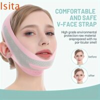 Băng giảm béo mặt ISITAFTB, Đai nâng cơ mặt Graphene có độ đàn hồi cao chống nhăn, Dây đeo nâng cơ mặt thoải mái có thể tái sử dụng
