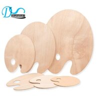 Bảng gỗ Bảng vẽ tranh hình bầu dục bằng gỗ có lỗ ngón tay cái