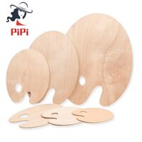 Bảng gỗ Bảng vẽ tranh hình bầu dục bằng gỗ có lỗ ngón tay cái