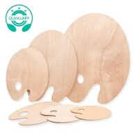 Bảng gỗ Bảng vẽ tranh hình bầu dục bằng gỗ có lỗ ngón tay cái