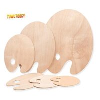 Bảng gỗ Bảng vẽ tranh hình bầu dục bằng gỗ có lỗ ngón tay cái