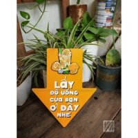 Bảng gỗ chỉ dẫn gọi đồ