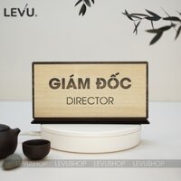 Bảng gỗ chức danh để bàn giám đốc director LEVU-BG47