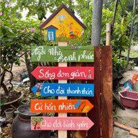 Bảng gỗ decor, bảng gỗ chỉ đường, dẫn lỗi, bảng tên quán, menu làm theo yêu cầu