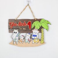 Bảng gỗ decor Gia đình là số 1