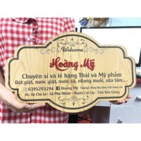 Bảng gỗ DECOR shop - Thiết kế theo yêu cầu - Kích thước 30x40cm
