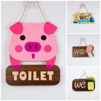 Bảng Gỗ Decor Trang Trí Nhà Cửa Phòng Vệ Sinh, WC, Toilet Siêu Xinh