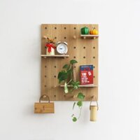 Bảng Gỗ Đục Lỗ Pegboard WP1 (Combo Vân Sồi)