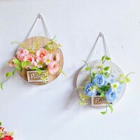 Bảng gỗ Flower kèm hoa trang trí decor nhà cửa quán cà phê quán trà sữa xinh xắn