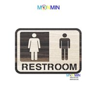 Bảng gỗ trang trí decor Monmin MM008 - Bảng toilet - Bảng phòng vệ sinh - Bảng WC F08 - Monmin