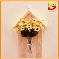 Bảng gỗ treo tường kèm lọ thủy tinh treo tường trồng cây thủy sinh kệ gỗ cắm hoa trang trí nhà cửa