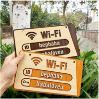 Bảng gỗ Wifi, decor trang trí cửa hàng, quán cf . Quý khách ib hoặc note dưới đơn ID và Pass là đc nha