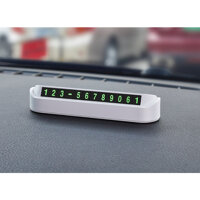 Bảng Hiển Thị Số Điện Thoại Gắn Trên Taplo Xe Ô TÔ  Tặng 1 móc khóa xinh xắn - Trắng