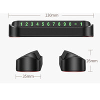 Bảng Hiển Thị Số Điện Thoại Gắn Trên Taplo Xe Ô TÔ  Tặng 1 móc khóa xinh xắn - Đen