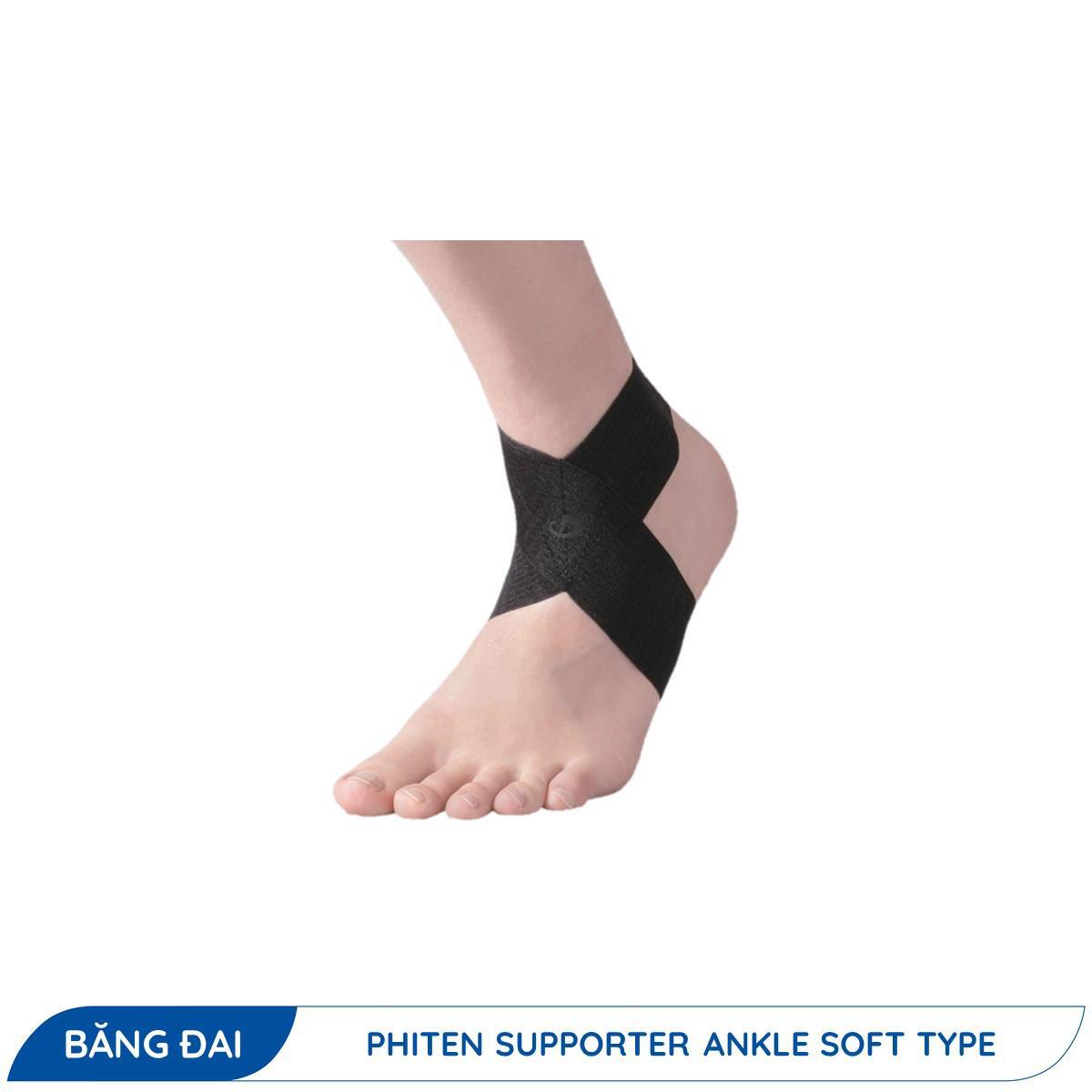 Băng hỗ trợ mắt cá chân Phiten Sport Ankle Soft Type AP167003/AP167004/AP167005