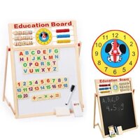 Bảng Học Chữ Cho Bé, Bảng Học 2 Mặt Có Bộ Số Và Chữ Cái Gắn Nam Châm Giúp Bé Thông Minh Hơn (Education Broad)