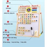 Bảng Học Chữ Cho Bé, Bảng Học 2 Mặt Có Bộ Số Và Chữ Cái Gắn Nam Châm Giúp Bé Thông Minh Đồ Chơi Kem