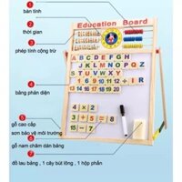 Bảng Học Chữ Nam Châm Cho Bé, Bảng Ghép Chữ Cái Và Số 2 Mặt Đa Năng Bằng Gỗ