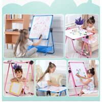 Bảng học sinh, mầm non 2 mặt kèm 1 ghế gấp gọn