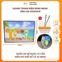 Bảng Hộp Đèn Led Menu Kích Thước 40x60cm, Khung Tranh Điện Để Bàn, Treo Tường, Hộp Đèn Quảng Cáo