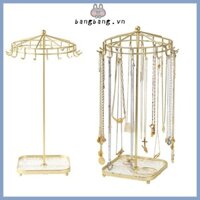 Bằng Hợp Kim Vòng Cổ Giá Đỡ Tiện Lợi Vòng Cổ Đứng Phong Cách Trang Sức Xoay Vòng Cổ Tổ Chức Cho Trang Sức Sto