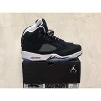 Bang hot sale Air Jordan 5 Oreo đen trắng retro Olivia jar5 flying man 5 Generation 5 giày thể thao