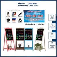 Bảng Huỳnh Quang, Bảng Viết Dạ Quang khung gỗ DECOR 40x60cm ( Tặng kèm 10 món phụ kiện )