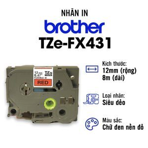 Băng in nhãn Brother TZE-FX431