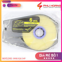 Băng in nhãn Canon PT-1106Y,màu vàng,  Khổ rộng 6mm* dài 30m, sử dụng cho máy in ống lồng Canon