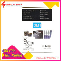 Băng in nhãn Dymo DM-40913 / S0720680 chữ đen nền trắng khổ rộng 9MM dài 7 mét, sử dụng cho máy Dymo LabelManager.