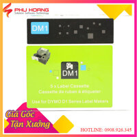 Băng in nhãn Dymo DM-43619 chữ đen nền xanh lá khổ rộng 6MM* dài 7 mét, sử dụng cho máy Dymo LabelManager