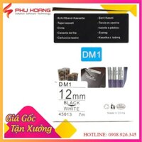 Băng in nhãn Dymo DM-45013 / S0720530 chữ đen nền trắng khổ rộng 12MM dài 7 mét, sử dụng cho máy Dymo LabelManager