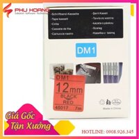 Băng in nhãn Dymo DM-45017 chữ đen nền đỏ khổ rộng 12 MM dài 7 mét, sử dụng cho máy Dymo LabelManager, phu hoang company