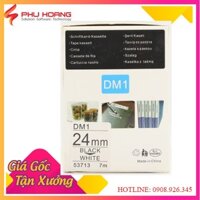 Băng in nhãn Dymo DM-53713 / S0720830 chữ đen nền trắng khổ rộng 24MM dài 7 mét, sử dụng cho máy Dymo LabelManager