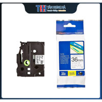 Băng in tem nhãn decal mã vạch Brother TZe-161 chính hãng tiêu chuẩn Black on Clear nền trong suốt